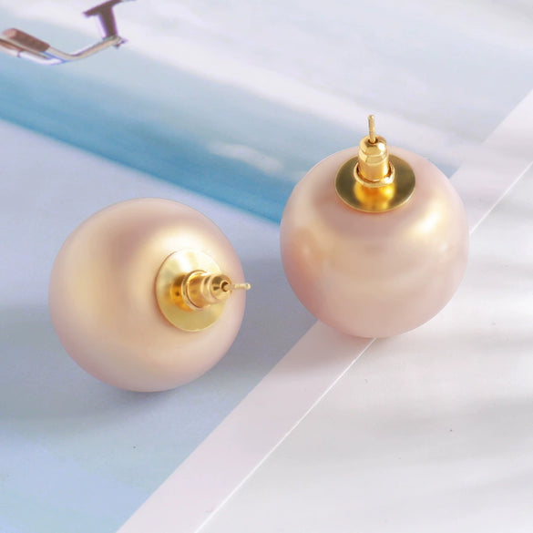 Wholesale Ear Nail Copper S925 Silver Needle Simple Geometric Dripping Oil Pearl Women's