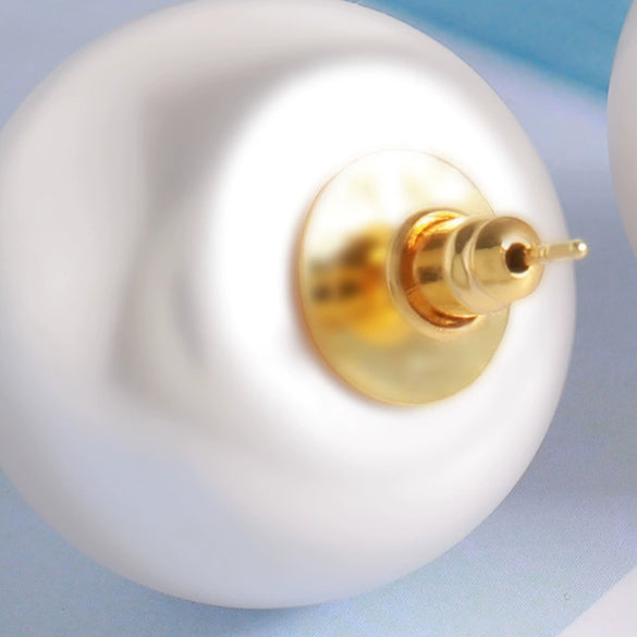 Wholesale Ear Nail Copper S925 Silver Needle Simple Geometric Dripping Oil Pearl Women's