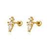 Wholesale Ear Nail S925 Silver Drop Shape Electroplated For Women