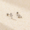 Wholesale Ear Nail S925 Silver Drop Shape Electroplated For Women