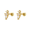 Wholesale Ear Nail S925 Silver Drop Shape Electroplated For Women