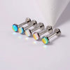 Wholesale Ear Nail Stainless Steel Gold Plated Inlaid With Artificial And Semiprecious Stones Geometric Style