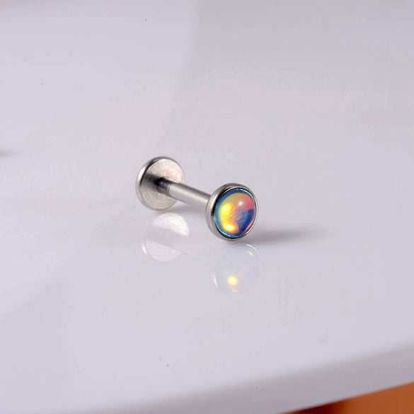 Wholesale Ear Nail Stainless Steel Gold Plated Inlaid With Artificial And Semiprecious Stones Geometric Style