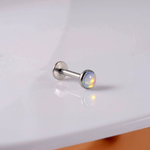 Wholesale Ear Nail Stainless Steel Gold Plated Inlaid With Artificial And Semiprecious Stones Geometric Style