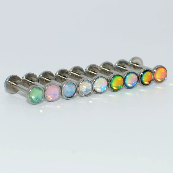 Wholesale Ear Nail Stainless Steel Gold Plated Inlaid With Artificial And Semiprecious Stones Geometric Style