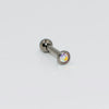 Wholesale Ear Nails And Cartilage Nails G23 Pure Titanium Cz Gemstone Electroplated