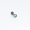 Wholesale Ear Nails And Cartilage Nails G23 Pure Titanium Cz Gemstone Electroplated