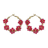 Wholesale Ear Ring Stainless Steel Flower Pattern Titanium Steel Electroplated With Gold