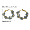 Wholesale Ear Ring Stainless Steel Flower Pattern Titanium Steel Electroplated With Gold