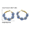 Wholesale Ear Ring Stainless Steel Flower Pattern Titanium Steel Electroplated With Gold