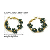 Wholesale Ear Ring Stainless Steel Flower Pattern Titanium Steel Electroplated With Gold