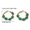 Wholesale Ear Ring Stainless Steel Flower Pattern Titanium Steel Electroplated With Gold