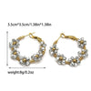Wholesale Ear Ring Stainless Steel Flower Pattern Titanium Steel Electroplated With Gold