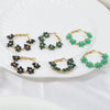 Wholesale Ear Ring Stainless Steel Flower Pattern Titanium Steel Electroplated With Gold