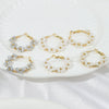 Wholesale Ear Ring Stainless Steel Flower Pattern Titanium Steel Electroplated With Gold