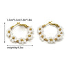Wholesale Ear Ring Stainless Steel Flower Pattern Titanium Steel Electroplated With Gold