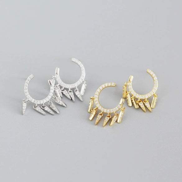Wholesale Ear Stud Jewelry S925 Sterling Silver Geometric Design Electroplated For Women