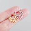 Wholesale Ear Stud Jewelry S925 Sterling Silver Geometric Design Electroplated For Women