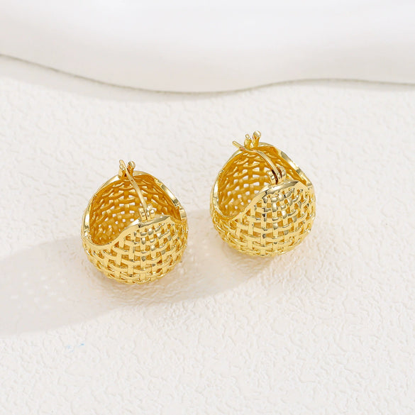 Wholesale Ear Studs And Earrings Copper Geometric Gold Plated Cartoon Style