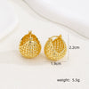 Wholesale Ear Studs And Earrings Copper Geometric Gold Plated Cartoon Style