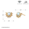 Wholesale Ear Studs S925 Sterling Silver Irregular Fanshaped Semiround Geometric Electroplating Vintage Light Luxury Minimalist Women's