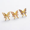 Wholesale Ear Studs Titanium Steel Butterfly Electroplated For Women