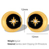 Wholesale Ear Studs 316L Stainless Steel Geometric Dripping Oil Artistic Style