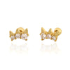 Wholesale Earring 925 Silver Geometric Diamond Rivet Screw Style