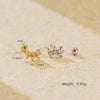 Wholesale Earring 925 Silver Geometric Diamond Rivet Screw Style