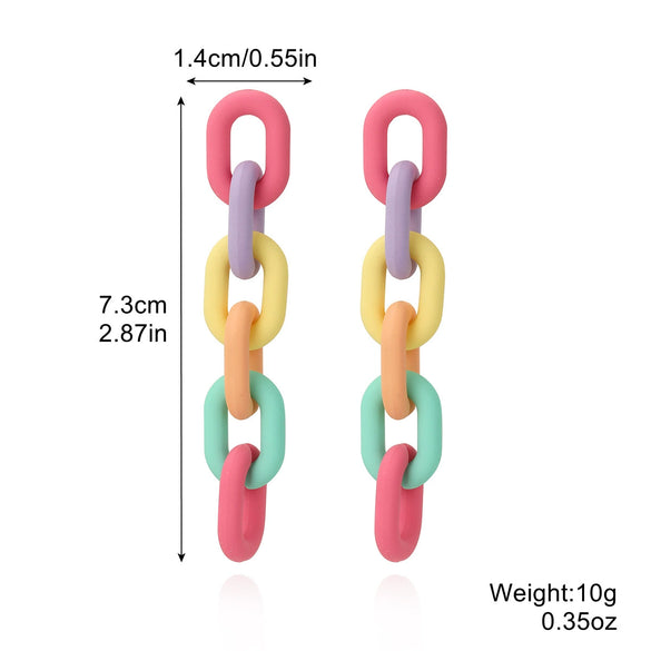 Wholesale Earrings Acrylic Geometric Baking Paint Style