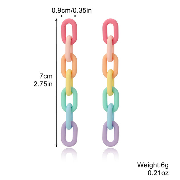 Wholesale Earrings Acrylic Geometric Baking Paint Style