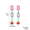 Wholesale Earrings Acrylic Geometric Baking Paint Style