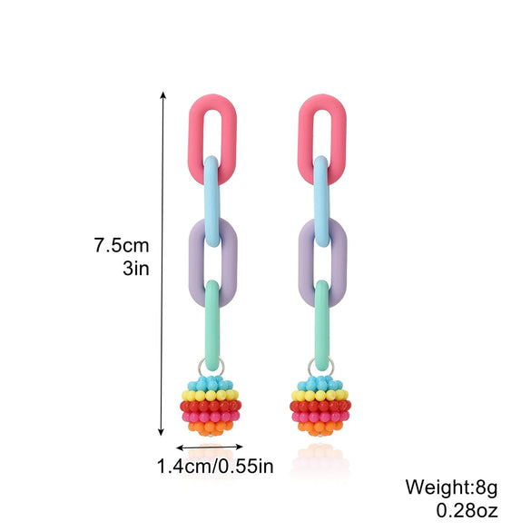 Wholesale Earrings Acrylic Geometric Baking Paint Style