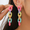 Wholesale Earrings Acrylic Geometric Baking Paint Style