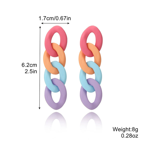 Wholesale Earrings Acrylic Geometric Baking Paint Style