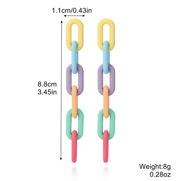 Wholesale Earrings Acrylic Geometric Baking Paint Style