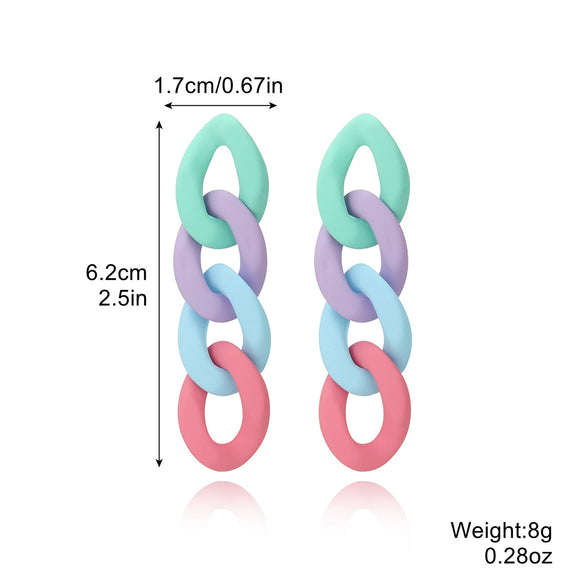 Wholesale Earrings Acrylic Geometric Baking Paint Style