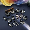 Wholesale Earrings Acrylic Punk Style With Butterfly Skull Dagger Cartoon Characters Stainless Steel Ear Needles Electroplating