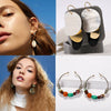 Wholesale Earrings Alloy Acrylic Shell Pearl Geometric Style Electroplating Women's