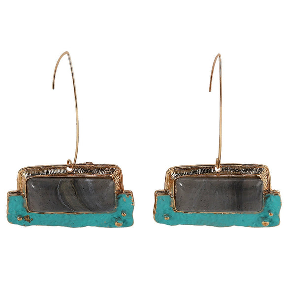 Wholesale Earrings Alloy Acrylic Shell Pearl Geometric Style Electroplating Women's