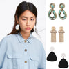 Wholesale Earrings Alloy Acrylic Shell Pearl Geometric Style Electroplating Women's