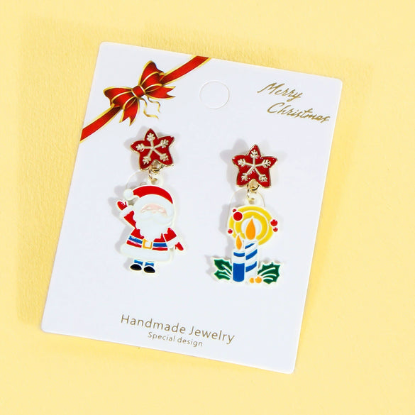 Wholesale Earrings Alloy Cute Festival Elements Bow Cartoon Character