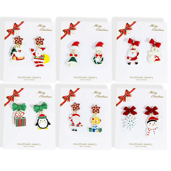 Wholesale Earrings Alloy Cute Festival Elements Bow Cartoon Character