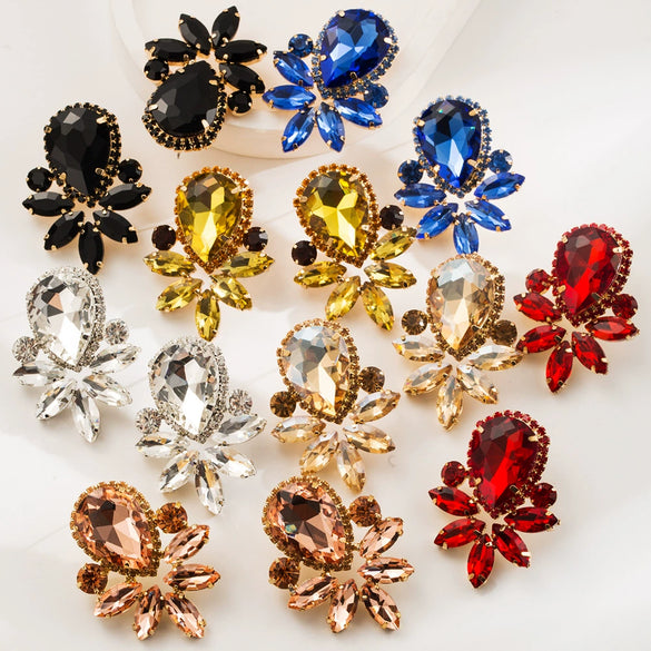 Wholesale Earrings Alloy Diamond Dropshaped Minimalist Natural For Women