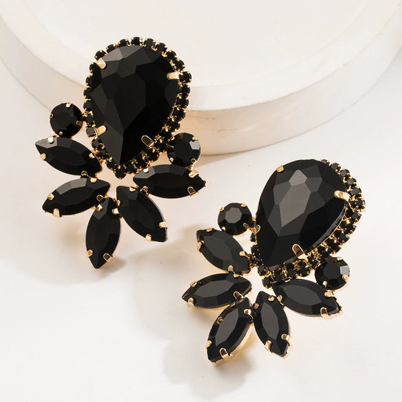 Wholesale Earrings Alloy Diamond Dropshaped Minimalist Natural For Women