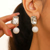 Wholesale Earrings Alloy Material Geometric Style Diamond Design