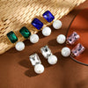 Wholesale Earrings Alloy Material Geometric Style Diamond Design
