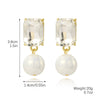 Wholesale Earrings Alloy Material Geometric Style Diamond Design