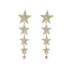 Wholesale Earrings Alloy Multilayer Diamond Fivepointed Star Design