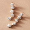 Wholesale Earrings Alloy Pearl Flower Long Tassel Simple Creative